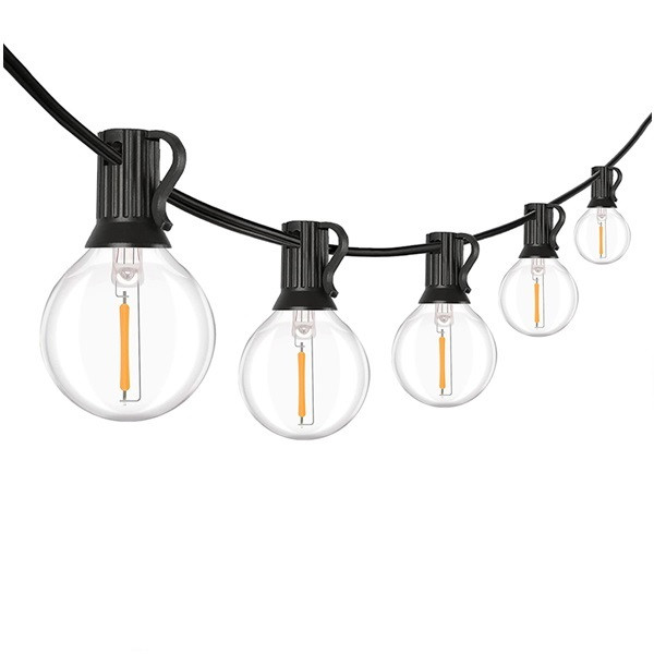 123led Lichtsnoer buiten 30 meter | Kogel G40 | 2700K | 50 lampjes | 24V  LDR08584 - 1