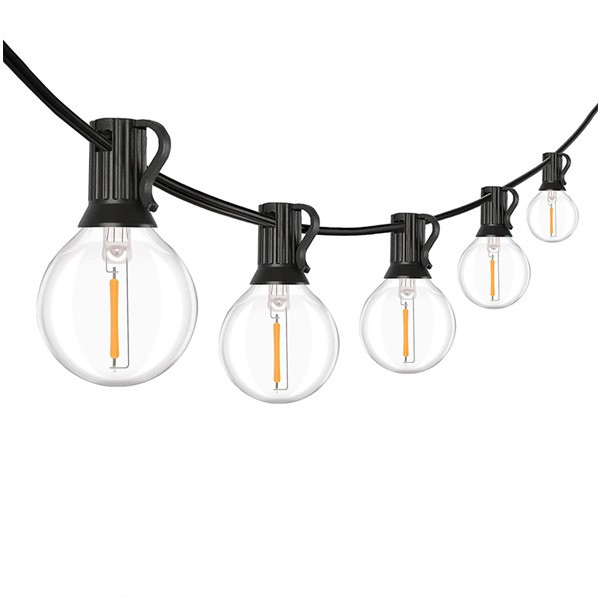123led Lichtsnoer buiten 45 meter | Kogel G40 | 2700K | 75 lampjes | 24V  LDR08585 - 1