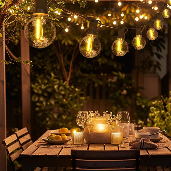 123led Lichtsnoer buiten 45 meter | Kogel G40 | 2700K | 75 lampjes | 24V  LDR08585 - 4