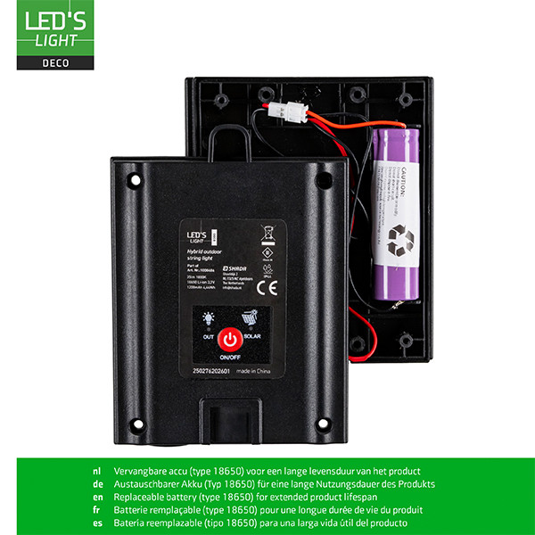 Lichtsnoer buiten 6.5 meter | Edison ST38 | Daglichtsensor | 1800K | 10 lampjes LDR06828 - 5