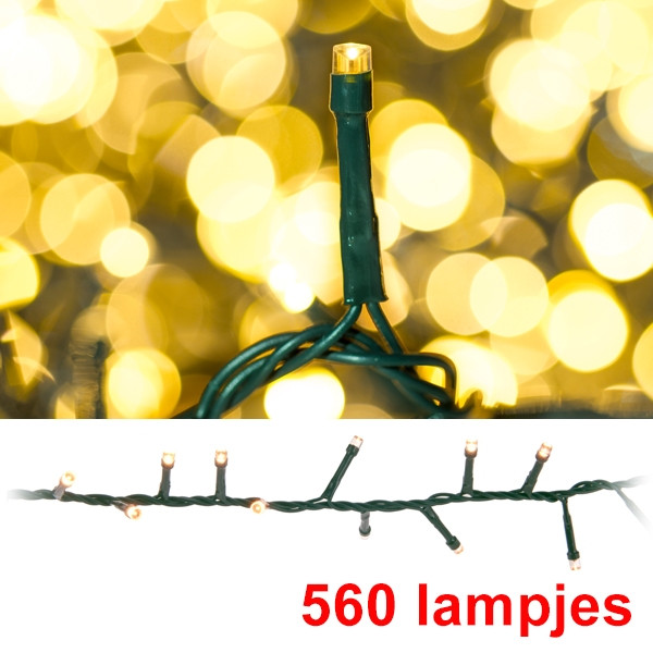 123led Micro-cluster led kerstverlichting 560 lampjes 11 meter warm wit  LKO00005 - 1