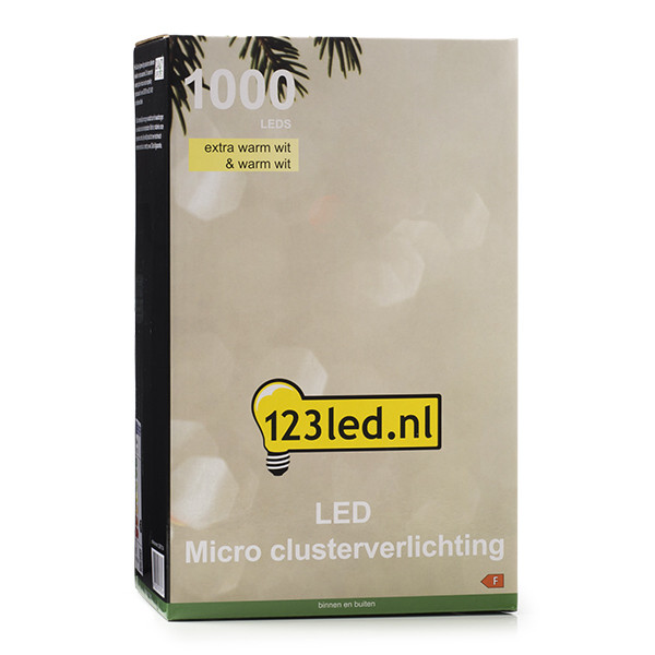 123led Micro clusterverlichting 23 meter | extra warm wit & warm wit | 1000 lampjes  LDR07134 - 8
