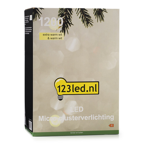 123led Micro clusterverlichting 27 meter | extra warm wit & warm wit | 1200 lampjes  LDR07135 - 8