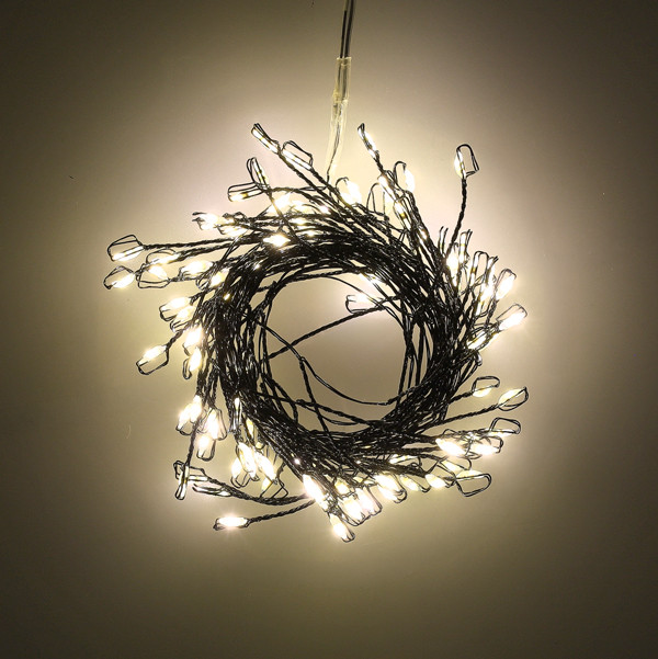 Micro clusterverlichting op batterijen 2 meter | extra warm wit & warm wit | 100 lampjes | Zwart LDR07377 - 3