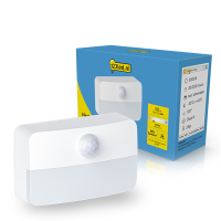 123led Nachtlamp op batterijen met sensor | Rechthoek | 3x AAA | 3000K | 30 lumen | Wit  LDR02215