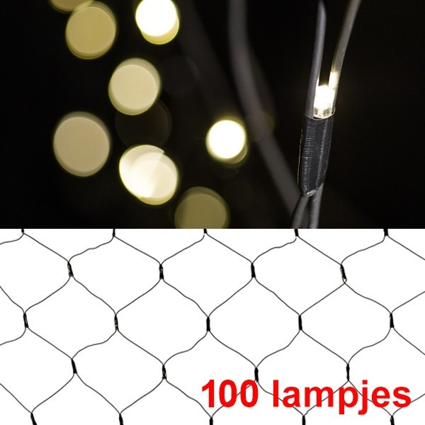 123led Netverlichting 90 x 50 | warm wit | 100 lampjes  LKO00272 - 1