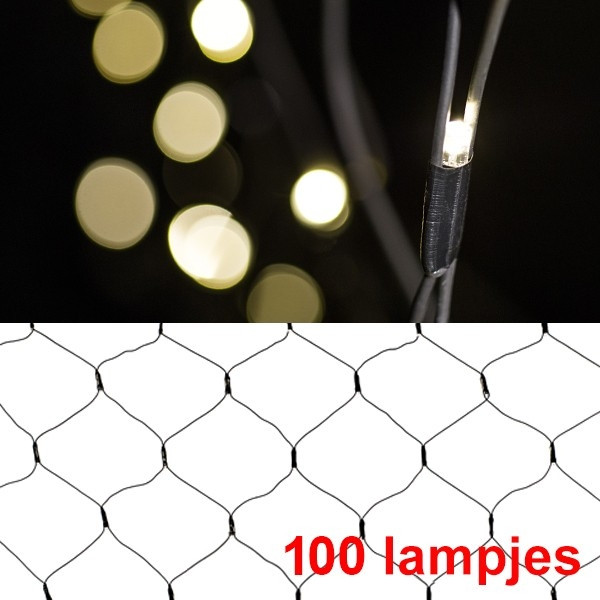 Netverlichting 90 x 50 | warm wit | 100 lampjes LKO00272 - 1