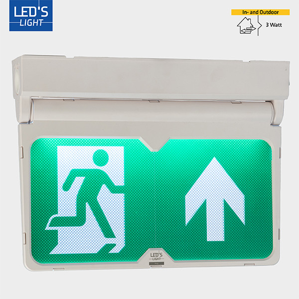 Nooduitgang verlichting | 8 uur noodfunctie | IP54 | 3W LDR06817 - 2