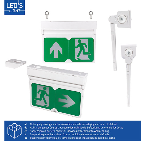 Nooduitgang verlichting | 8 uur noodfunctie | IP54 | 3W LDR06817 - 5