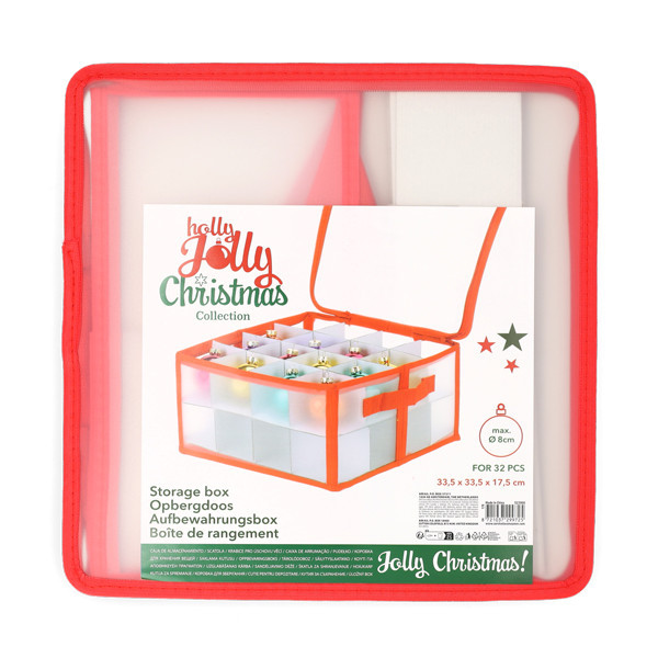 Opbergdoos 33,5 x 33,5 x 17,5 cm | Voor kerstballen Ø 8 cm | 32 stuks LKO00872 - 3