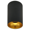 123led Opbouwspot GU10 rond incl. fitting (Zwart/Goud, IP20, 11cm hoog)  LDR07121