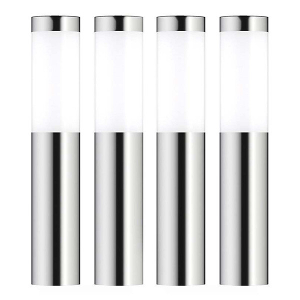123led Oplaadbare solar lantaarn met sensor | Mini London | 12 lumen | Zilver | 4 stuks  LDR09432 - 1