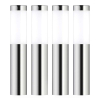 123led Oplaadbare solar lantaarn met sensor | Mini London | 12 lumen | Zilver | 4 stuks  LDR09432 - 1