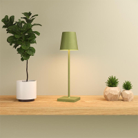 123led Oplaadbare solar tafellamp met sensor | Jour | Groen  LDR09428