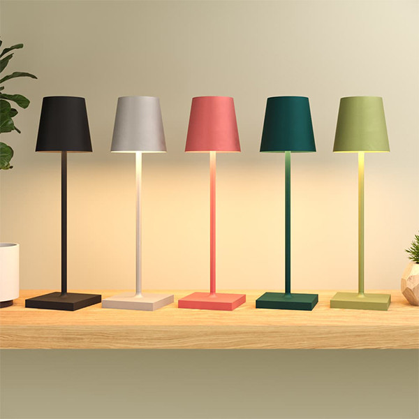 123led Oplaadbare solar tafellamp met sensor | Jour | Zwart  LDR09426 - 5