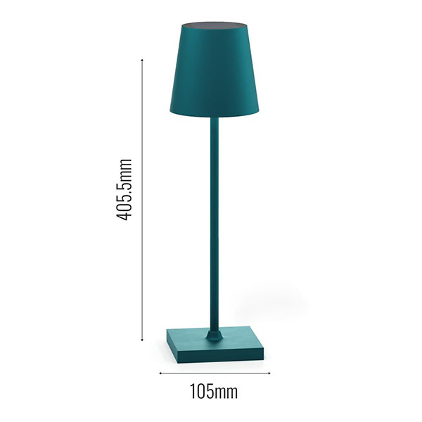 123led Oplaadbare solar tafellamp met sensor | Jour | Zwart  LDR09426 - 6