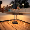 123led Oplaadbare solar tafellamp met sensor | Jour | Zwart  LDR09426 - 7