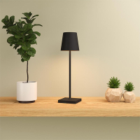 123led Oplaadbare solar tafellamp met sensor | Jour | Zwart  LDR09426