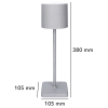 123led Oplaadbare tafellamp | 2000-2700-4000K | Dimbaar | IP54 | Grijs  LDR06588 - 5