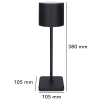 123led Oplaadbare tafellamp | 2000-2700-4000K | Dimbaar | IP54 | Zwart  LDR06589 - 5