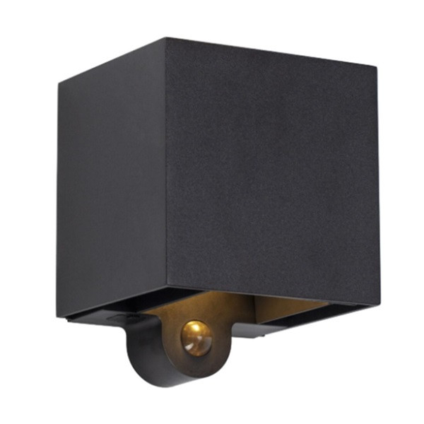 123led Oplaadbare wandlamp met sensor | Up & Down | Amarillo | 2700K | 300 lumen | IP54 | 2.5W | Zwart  LDR08567 - 1