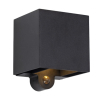 123led Oplaadbare wandlamp met sensor | Up & Down | Amarillo | 2700K | 300 lumen | IP54 | 2.5W | Zwart  LDR08567 - 1