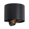 Oplaadbare wandlamp met sensor | Up & Down | Alvin | 2700K | 300 lumen | IP54 | 2.5W | Zwart