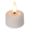 Oplaadbare waxinelichtjes | Ø 4 cm | Wit | 3D vlam | Uitbreiding | 4 stuks LKO00918 - 1