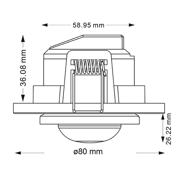 123led PIR bewegingssensor | Inbouw | 360° | IP20 | Wit  LDR06695 - 4