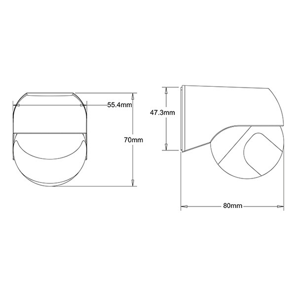 123led PIR bewegingssensor | Opbouw | 180° | IP54 | Wit  LDR06694 - 5