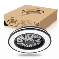 Plafondventilator met LED lamp | Ø 38 cm | 2700-4000K | Zwart | 39W LDR02470