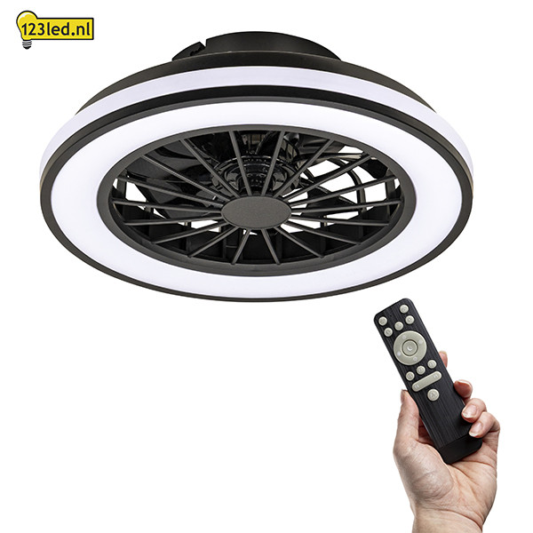 Plafondventilator met LED lamp | Ø 38 cm | 2700-6500K | Zwart | 39W LDR02470 - 2