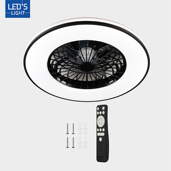 Plafondventilator met LED lamp | Ø 48.5 cm | 2700-6500K | Zwart | 63W LDR06826 - 7