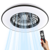 123led Plafondventilator met LED lamp | Ø 48.5 cm | 3000-6500K | Zwart | 48W  LDR06826 - 1