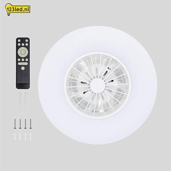 Plafondventilator met LED lamp | Ø 48.5 cm | RGB + 2700-6500K | Wit | 39W LDR02468 - 9