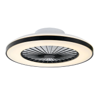 123led Plafondventilator met LED lamp | Ø 48 cm | 2000-4000K | Zwart | 55W  LDR06773