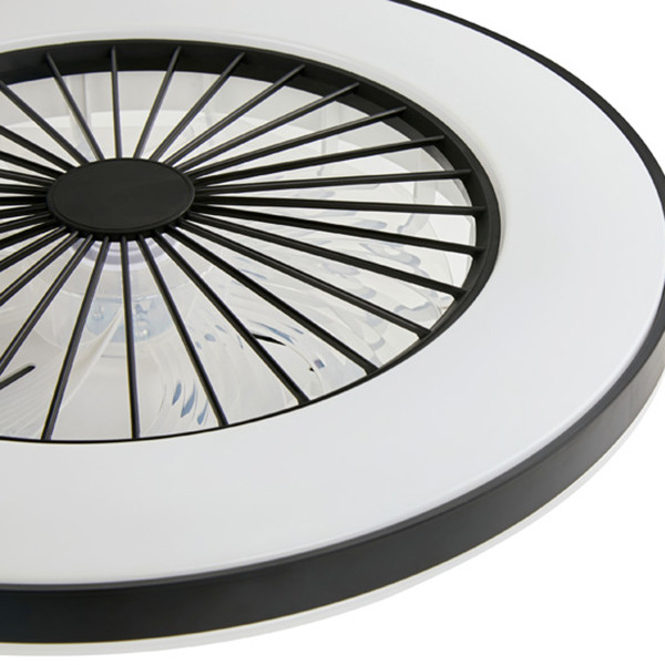 123led Plafondventilator met LED lamp | Ø 48 cm | 2000-4000K | Zwart | 55W  LDR06773 - 2