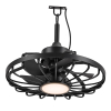 123led Plafondventilator met LED lamp | Ø 50.8 cm | 2000-4000K | IP44 | Zwart | 42W  LDR06825 - 1