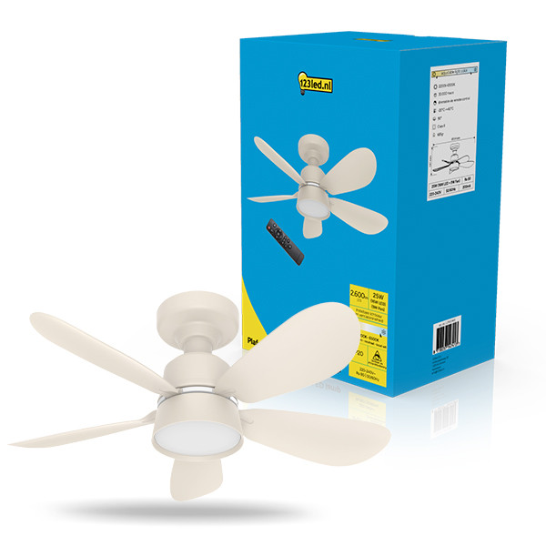 Plafondventilator met LED lamp | Ø 53 cm | 2200-6500K | Zandkleur | 25W LDR02465 - 1