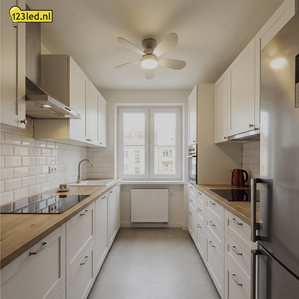 Plafondventilator met LED lamp | Ø 53 cm | 2200-6500K | Zandkleur | 25W LDR02465 - 3