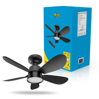 Plafondventilator met LED lamp | Ø 53 cm | 2200-6500K | Zwart | 25W LDR02464