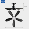 123led Plafondventilator met LED lamp | Ø 53 cm | 3000-6500K | Zwart | 25W  LDR06824 - 6