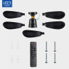 123led Plafondventilator met LED lamp | Ø 53 cm | 3000-6500K | Zwart | 25W  LDR06824 - 7