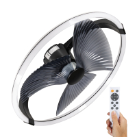 123led Plafondventilator met LED lamp | Ø 73.6 cm | 2000-4000K | Zwart | 65W  LDR06807