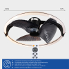 123led Plafondventilator met LED lamp | Ø 73.6 cm | 2000-4000K | Zwart | 65W  LDR06807 - 4