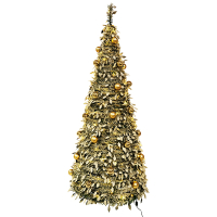 Pop up kerstboom 1.80 meter | Warm wit | 150 lampjes | Champagne goud LKO00873