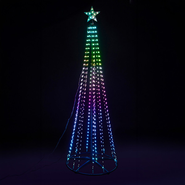 Slimme led kerstboom 2.10 meter | Multicolor | 550 lampjes | IP44 | Bedienbaar via Bluetooth LKO00902 - 1