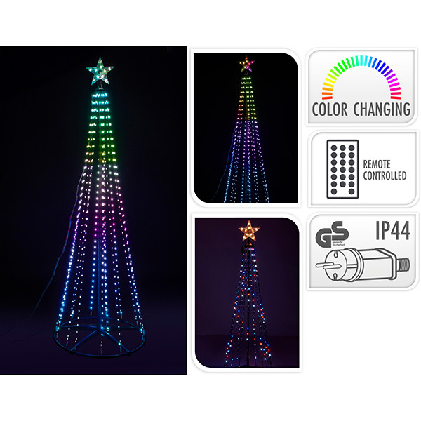 Slimme led kerstboom 2.10 meter | RGB | 550 lampjes | IP44 | Bedienbaar via Bluetooth LKO00902 - 2