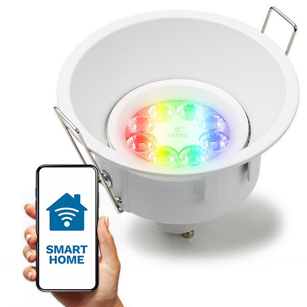 123led Smart inbouwspot GU10 | Rond | Diep | Geschikt voor Philips Hue (Wit, IP20, 1 stuk)  LDR08094 - 1