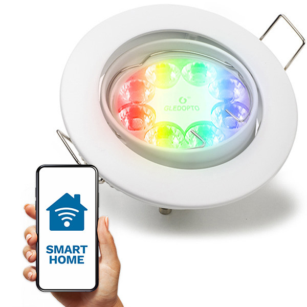 123led Smart inbouwspot GU10 | Rond | Geschikt voor Philips Hue (Wit, IP20, 1 stuk)  LDR08088 - 1